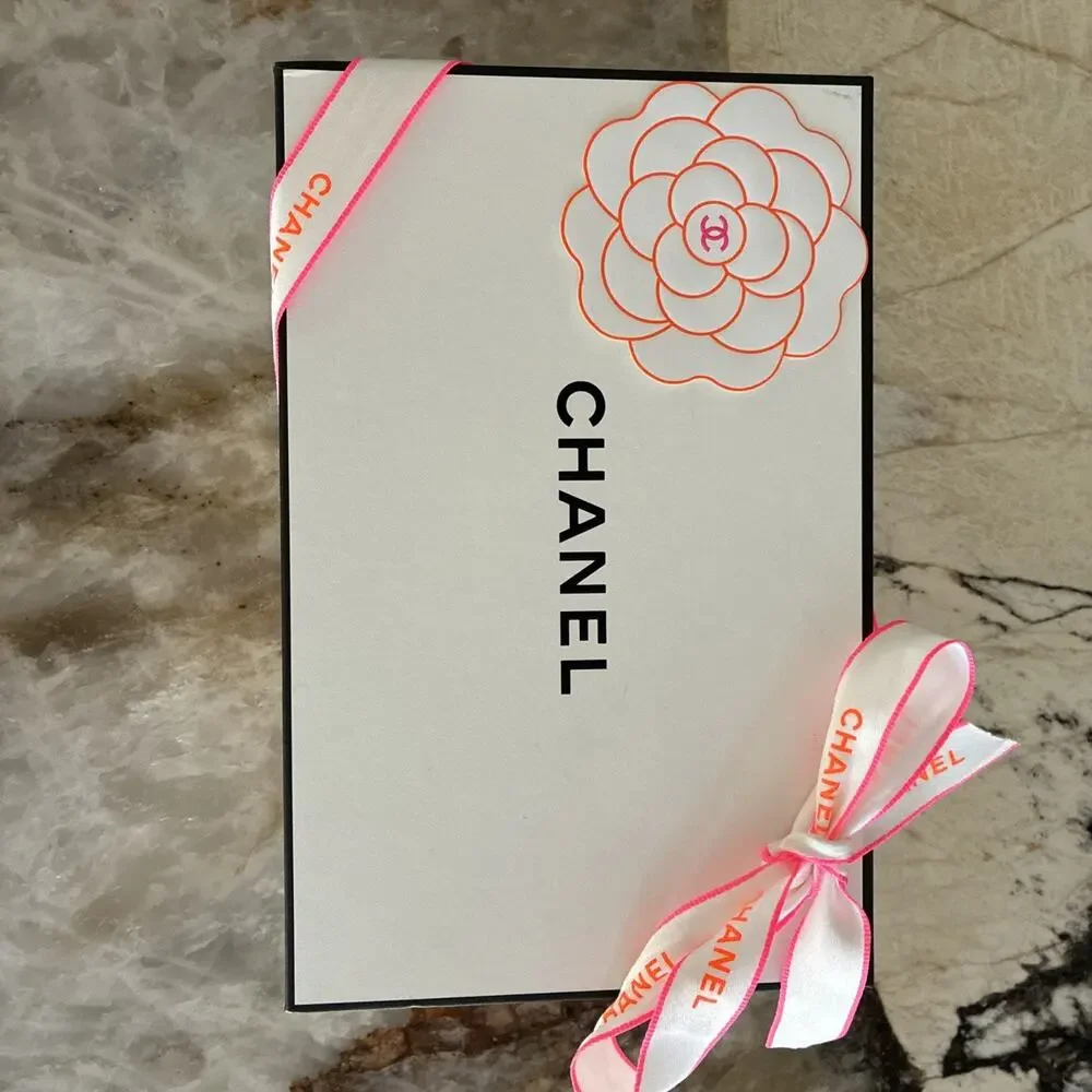 Chanel Empty Authentic box With Ribbon and Tissue Paper